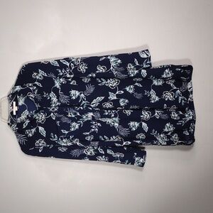 C&E Tunic Shirt Floral Long Sleeve Size Small